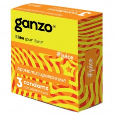 Презервативы GANZO Juice №3 цветные и ароматизированые -1 уп (3 шт)